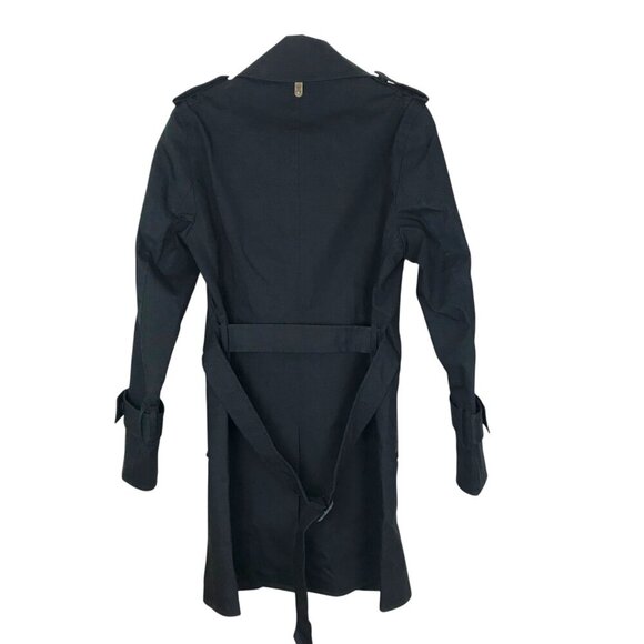 Mackage Black Cotton Trench Coat With Belt Size 38 (US M) - Picture 5 of 7
